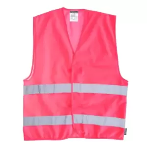 Image of Portwest Iona 2 Band Reflective Safety Vest Pink L / XL