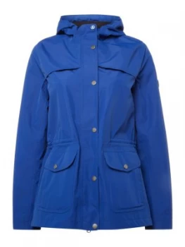 Image of Barbour Lunan Waterproof Short Hooded Jacket Blue
