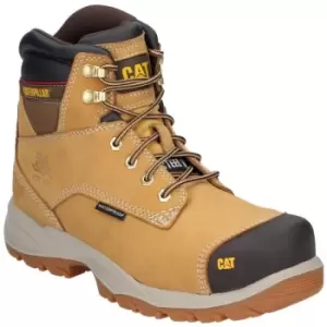 Image of Caterpillar Mens Spiro Lace Up Waterproof Leather Safety Boot (7 UK) (Honey) - Honey