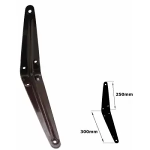 Image of Shelf Brackets Brown London Pattern Metal For Shelving Constructions - Size 250x300mm - Pack of 1