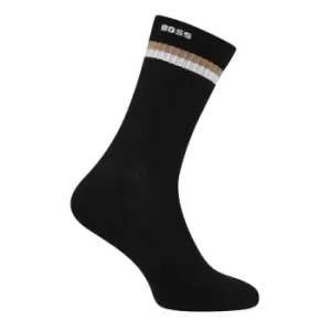 Image of Boss Cotton Ribbed Icon Crew Socks - Blue