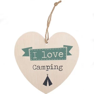 Image of Love Camping Hanging Heart Sign