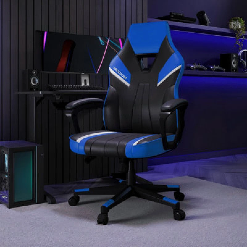 Image of X Rocker Tempest Ergonomic PC Office Gaming Chair - Blue 2025239
