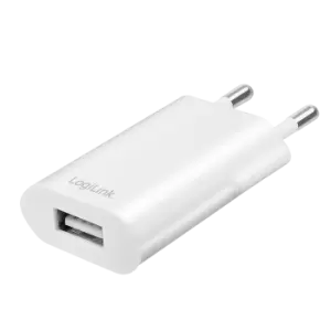 Image of LogiLink USB Wall Charger, 1port, 1x USB-AF, 5W, white