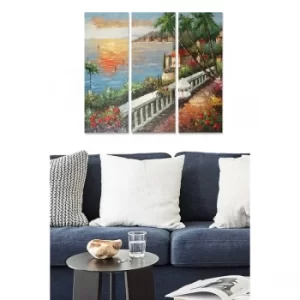 Image of MDFDSCF7600 Multicolor Decorative MDF Painting (3 Pieces)
