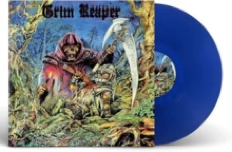 Image of Grim Reaper Rock you to hell LP blue Onesize Unisex