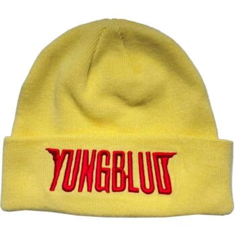 Image of Yungblud Yungblud Men Logo Beanie in Bright Yellow Bright Yellow One Size Male 5063377356830