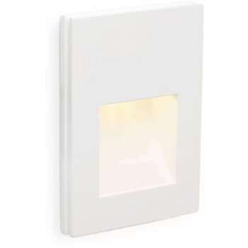 Image of Faro Plas-3 - LED 1 Light Indoor Recessed Wall Light White Plaster