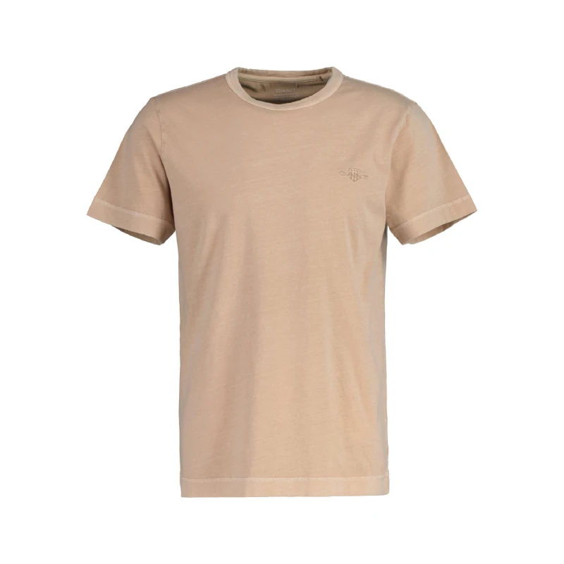 Image of Gant Sunfaded Short Sleeves T-Shirt Beige male S