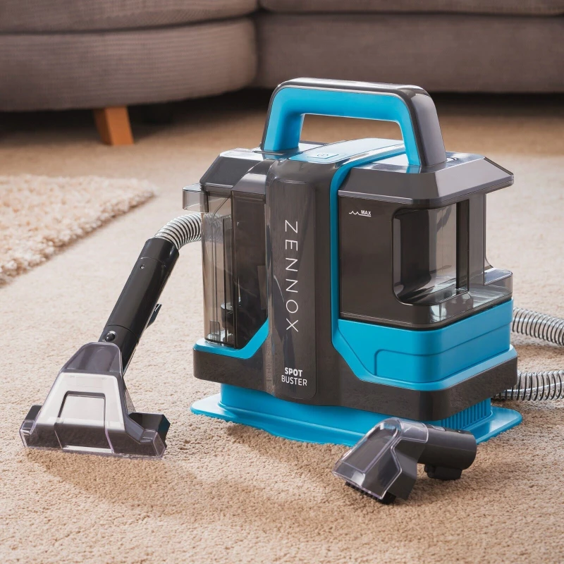 Image of Cooks Professional Zennox Spot Buster Carpet & Upholstery Cleaner Handheld Portable Compact Stains Black