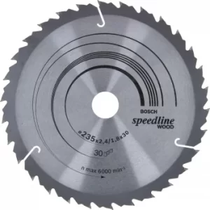 Image of Bosch Speedline Wood Cutting Saw Blade 235mm 30T 30mm