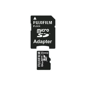Image of Fujifilm MicroSDXC 64GB UHS-I High Speed Professional Class 10 Memory Card inc Full Size SD Adapter