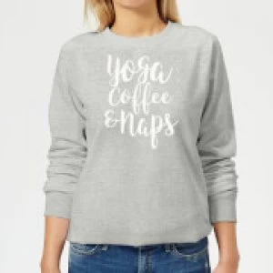 Image of Yoga Coffee and Naps Womens Sweatshirt - Grey - 4XL
