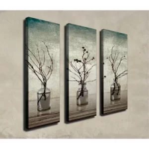 Image of CU12 Multicolor Decorative Canvas Painting (3 Pieces)