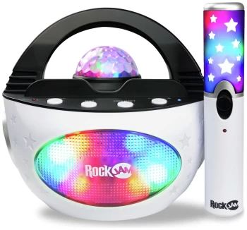 Image of RockJam Bluetooth Karaoke with Wireless Microphone - White