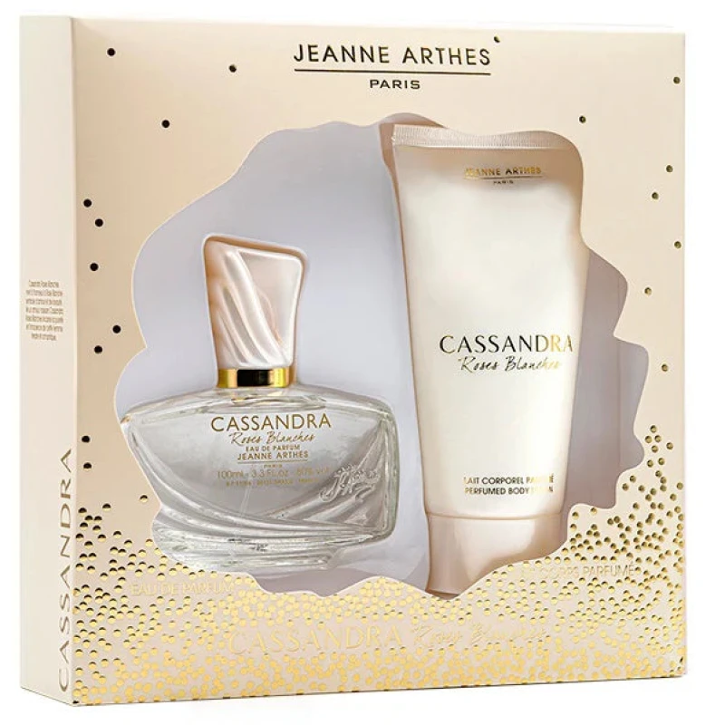 Image of Jeanne Arthes Cassandra Roses Blanches Gift Set 100ml Eau de Parfum + 100ml Body Lotion