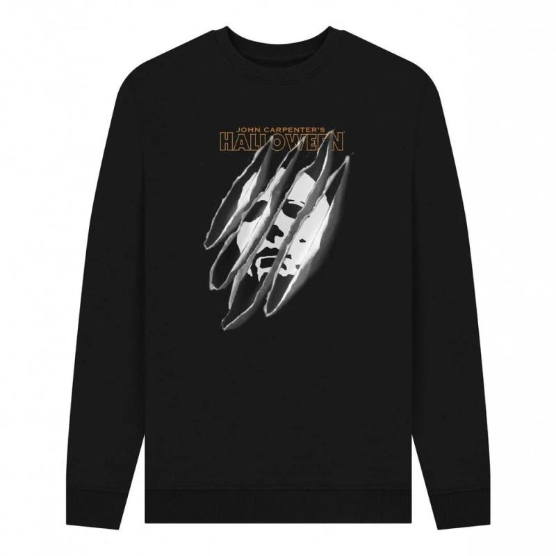 Image of Halloween Mens Slasher Sweatshirt in Black Size: Small Black Male S