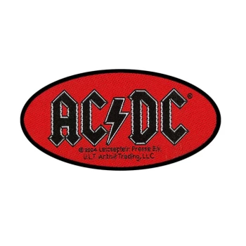 Image of AC/DC - Oval Logo Standard Patch - Red