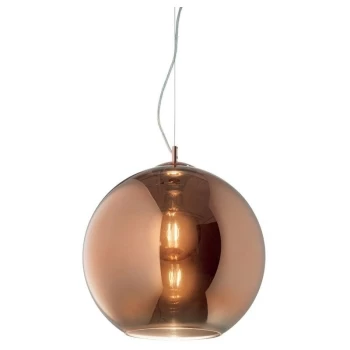 Image of Ideal Lux Lighting - Ideal Lux NEMO - Indoor Dome Ceiling Pendant Lamp 1 Light Copper, E27