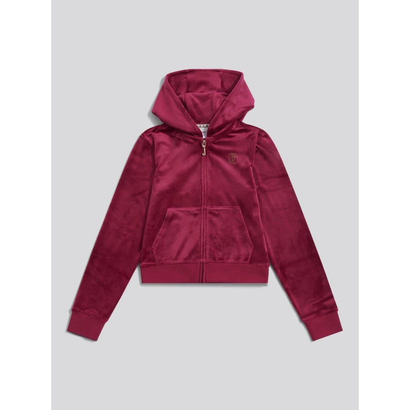 Image of Juicy Couture Velour Hoody Red Plum B47 female 14-15 Yrs