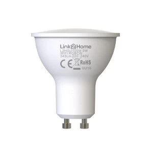 Image of Link2Home WiFi LED GU10 Dimmable Bulb, White + RGB 345 lm 5W