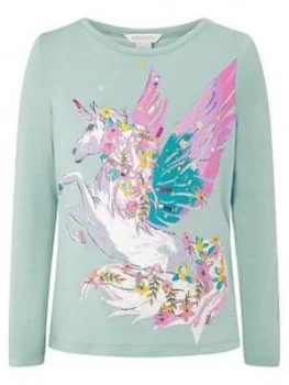 Image of Monsoon Girls S.E.W. Pegasus Glitter Top - Aqua