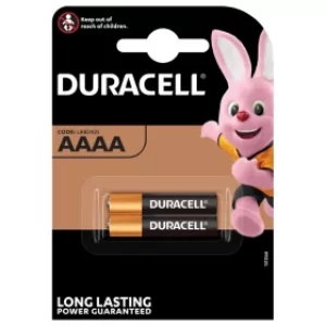 Image of Duracell MX2500 AAAA/LR61 1.5V Alkaline Batteries (2 Pack)