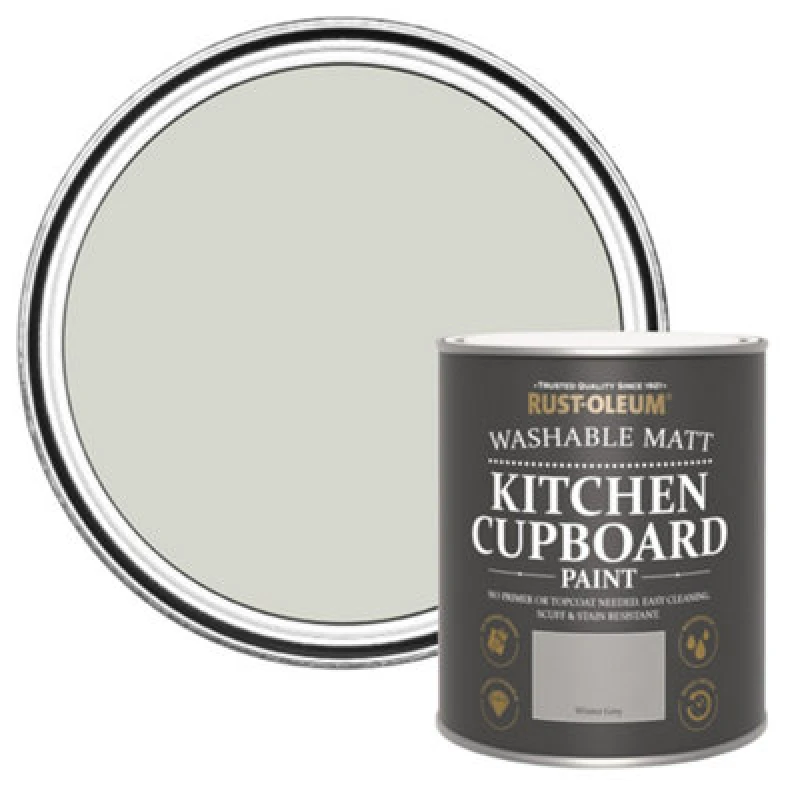 Image of Rust-oleum Ro Kitchen Cupboard Paint Winter Grey Matt 750Ml, Grey RO0370110G1