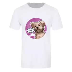 Image of Cute But Abusive Mens Knob T-Shirt (S) (White/Pink)