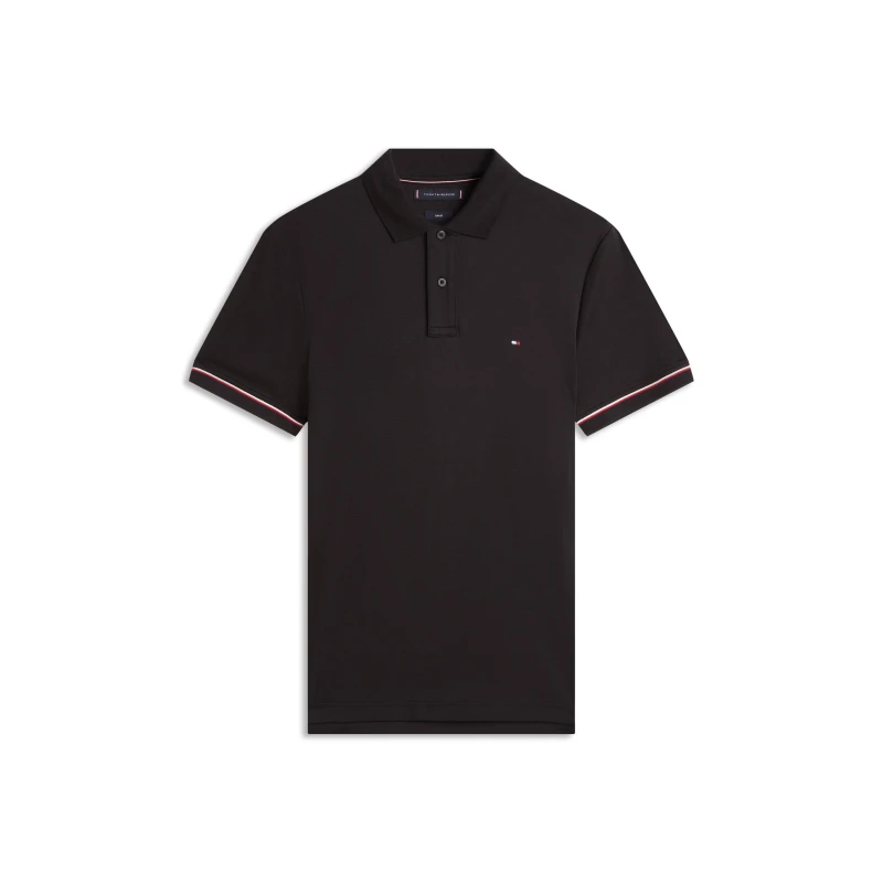 Image of Tommy Hilfiger Mens LiquidTip Short Sleeve Polo Shirt Black male S