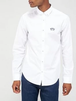 Image of Hugo Boss Biado Long Sleeve Shirt White Size L Men