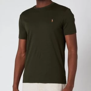 Image of Polo Ralph Lauren Mens Custom Slim Interlock T-Shirt - Estate Olive - S