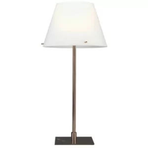 Image of Linea Verdace Virgin Table Lamp With Round Tapered Shade Bronze