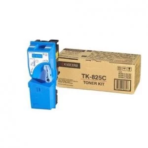 Image of Kyocera TK825C Cyan Laser Toner Ink Cartridge Yield 7000 Pages KYTK825C