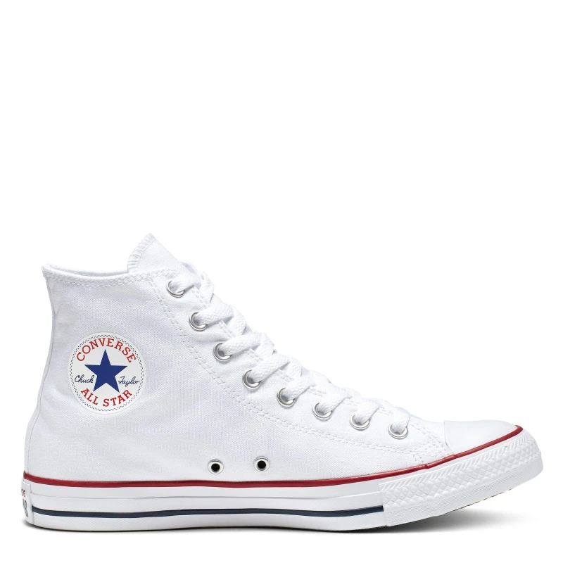 Image of Mens Converse All Star Hi Optical White Trainers, 6.5