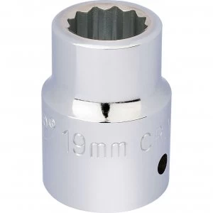 Image of Draper 3/4" Drive Polished Finish Bi Hexagon Socket Metric 3/4" 19mm