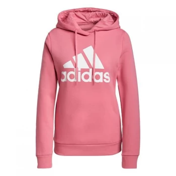 Image of adidas LOUNGEWEAR Essentials Logo Fleece Hoodie Womens - Rose Tone / White
