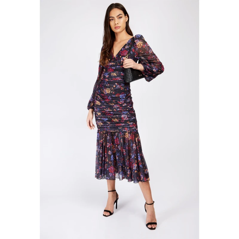 Image of Little Mistress Womens Maxi Dress Multi female 10 (S)