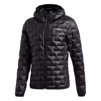 Image of adidas Light Down Hooded Jacket Mens - Black