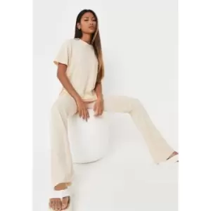 Image of Missguided Tee Flare Set - Neutral