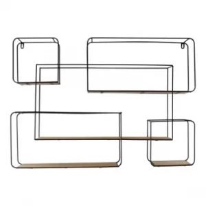 Image of Extra Large Rectangular Metal Wall Shelf