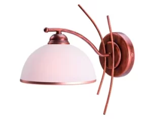 Image of Patrycja Retro Wall Lamp With Shade Brown, 1x E27