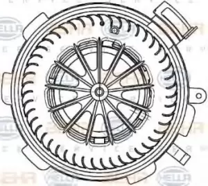 Image of Air Conditioning fan 8EW351034-071 by BEHR Front