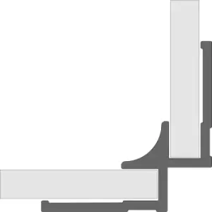 Image of Internal Corner Profile - Satin Aluminium