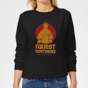 Image of Samurai Jack My Quest Continues Womens Sweatshirt - Black - S