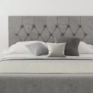 Image of Olivier Upholstered Headboard, Firenza Velour, Silver - Headboard 60cm Size Single (90x190)