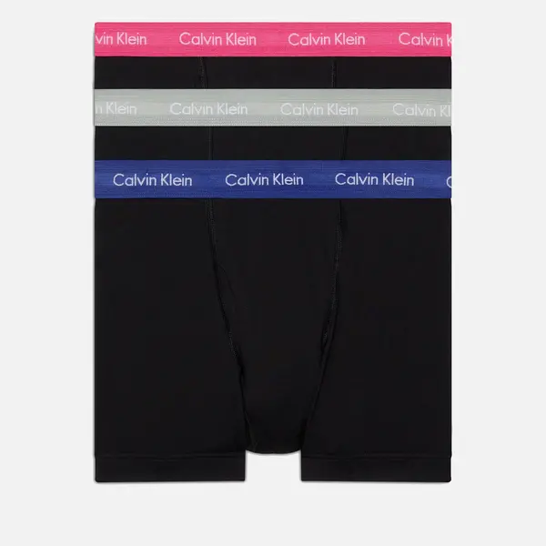 Image of Calvin Klein 3 Pack Classic Trunks Black (Blue/Grey/Pink) L