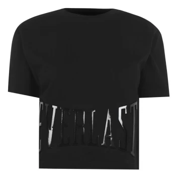Image of Everlast Cropped Logo T-Shirt - Black