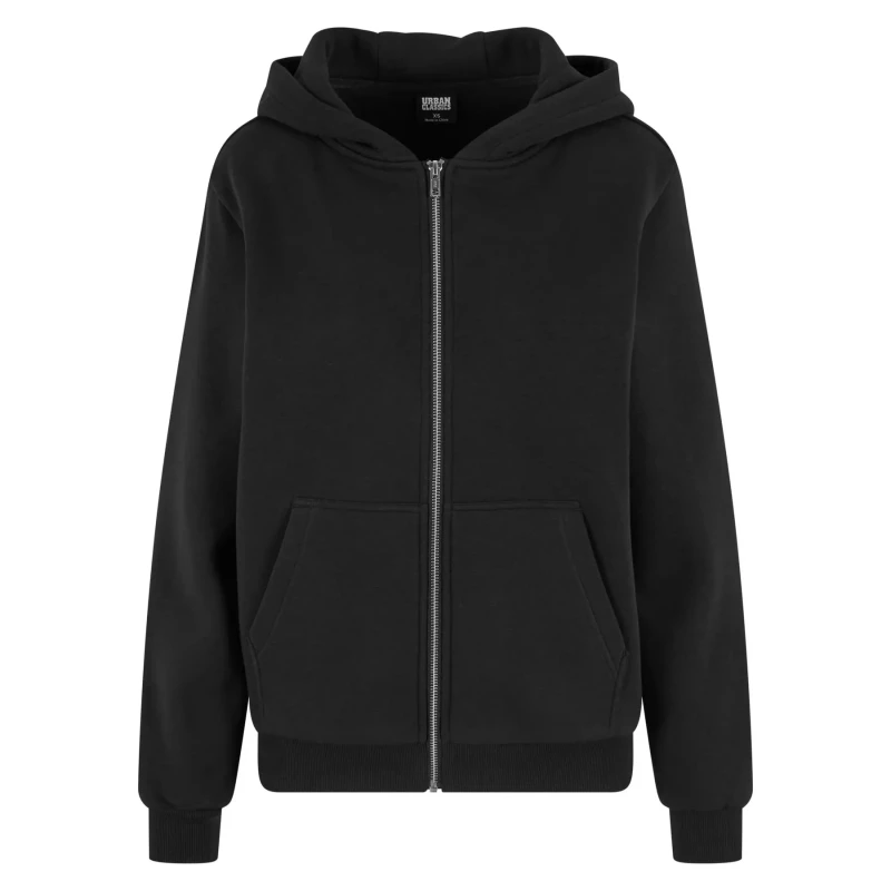 Image of Urban Classics Womens zip-up hoodie Urban Classics Noir Female 2XL