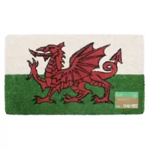 Image of JVL 'Cymru Welsh Dragon' Entrance Door Mat - 40x70